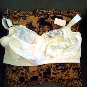 NEW AVIANA 46G Candle Light Floral Jacquard and Lace Soft Cup Style 2351 NWT